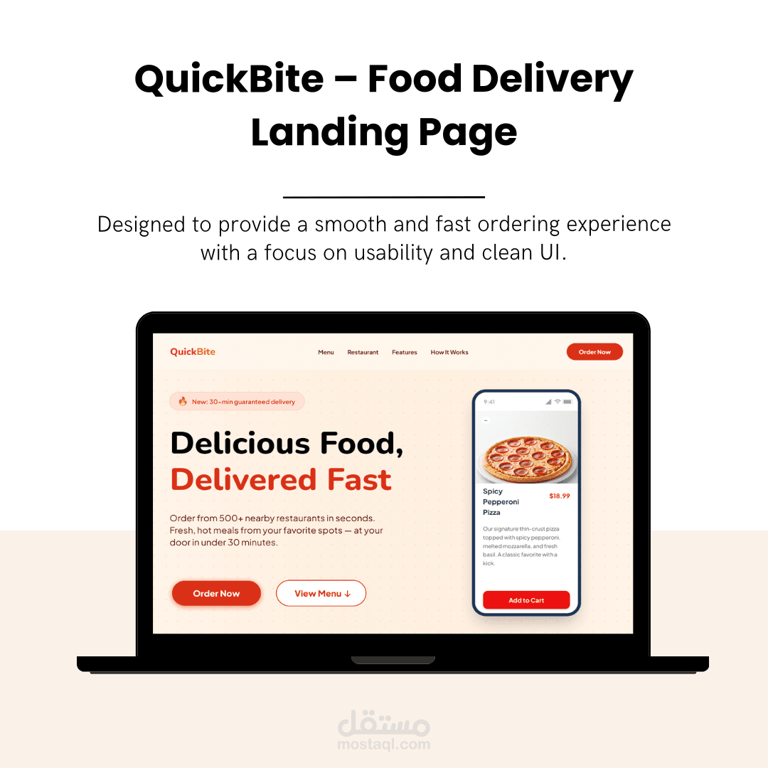 QuickBite – Food Delivery App UI/UX Design