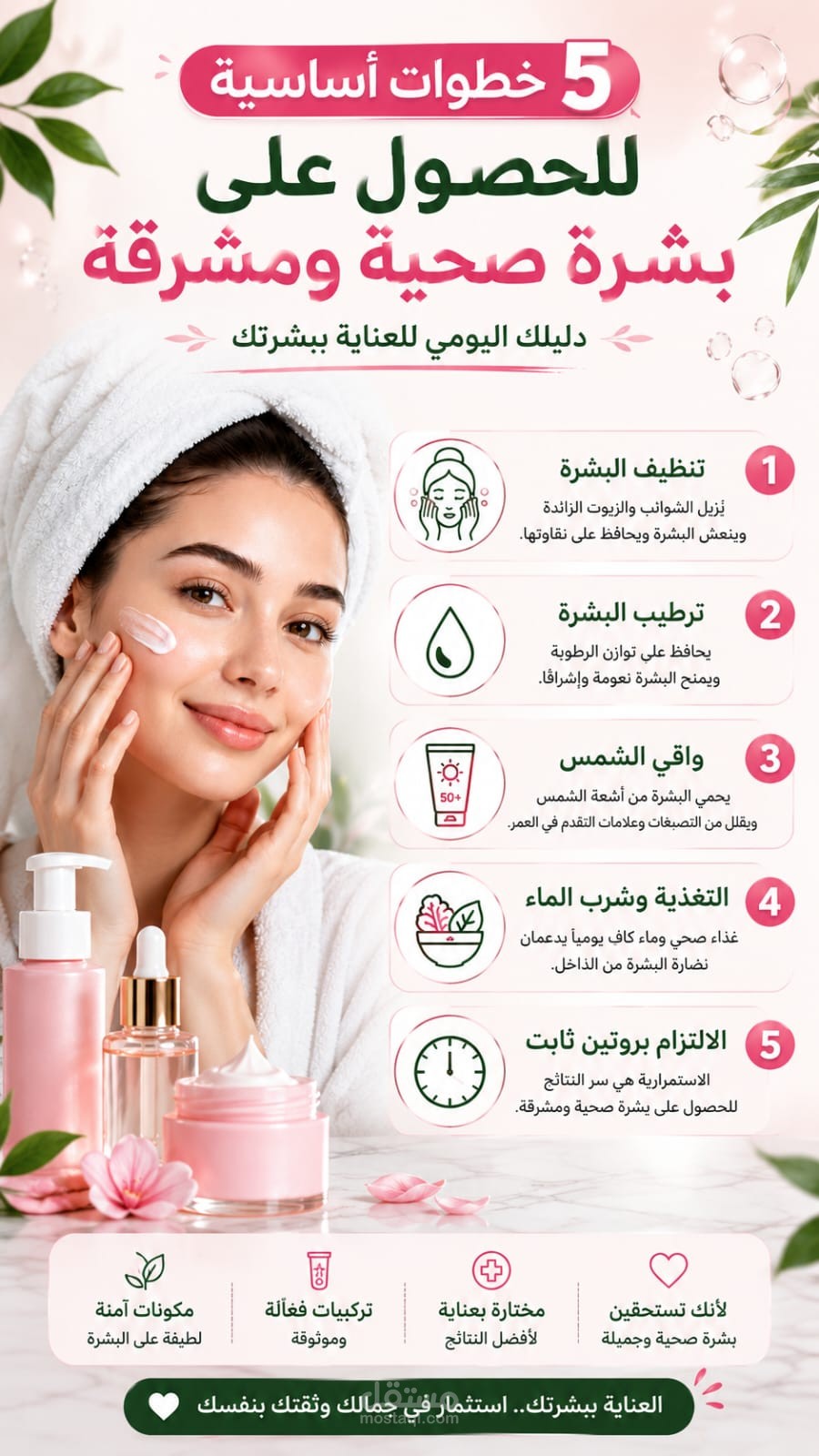 مقال احترافي متوافق مع SEO لمتجر إلكتروني متخصص في العناية بالبشرة