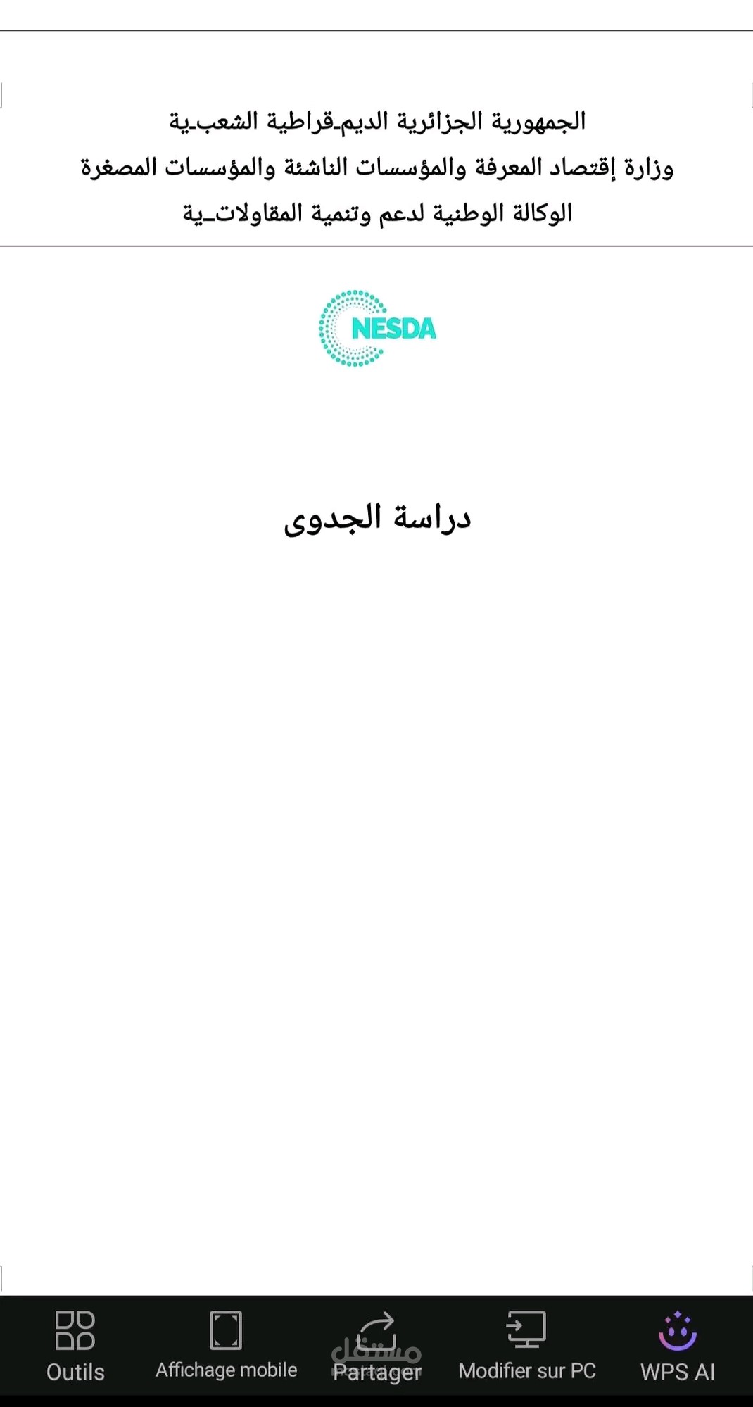 دراسة الجدوى