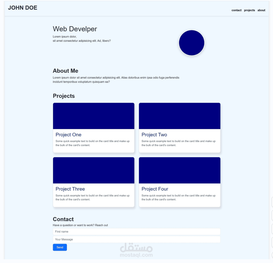 personal porofile web