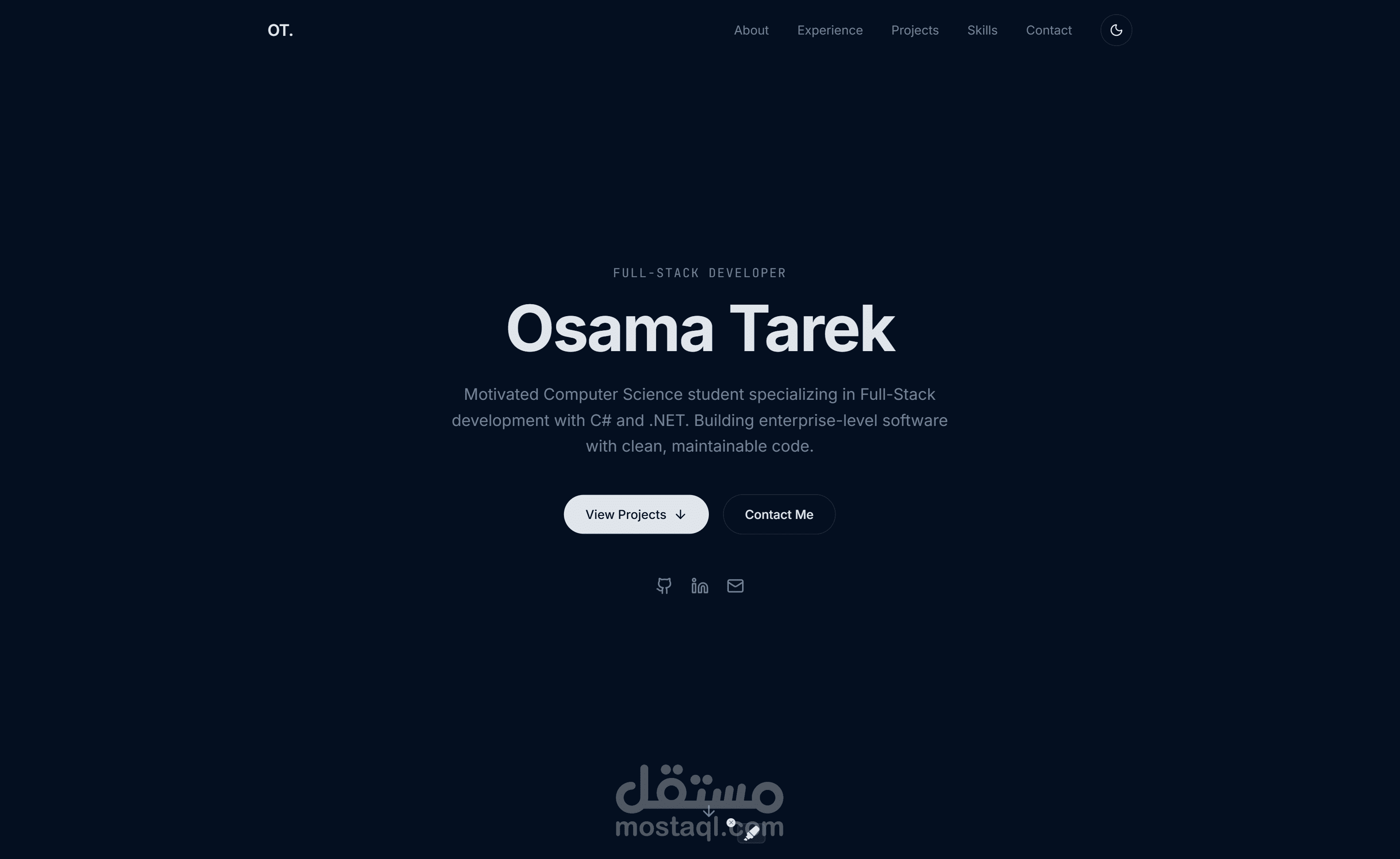 تطوير موقع معرض أعمال (Portfolio) احترافي باستخدام Next.js و Tailwind CSS