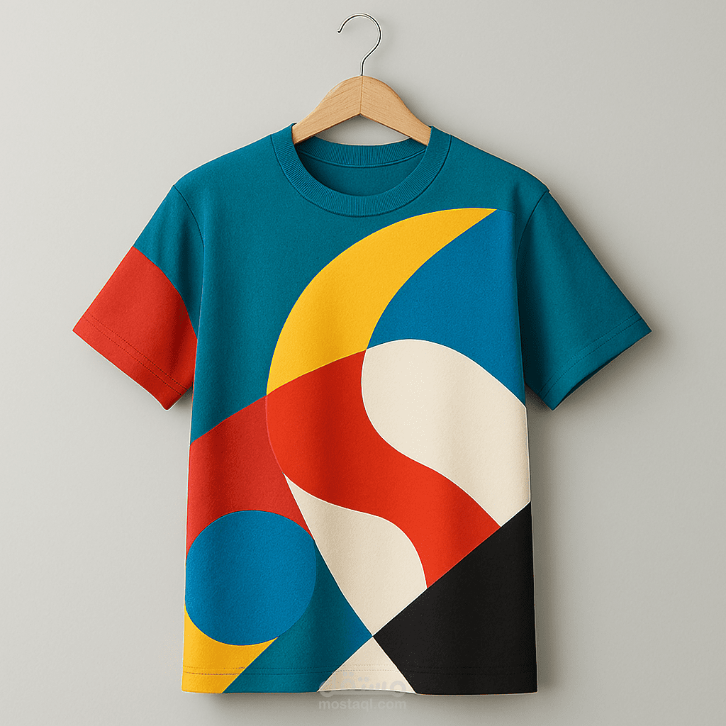 تيشيرت فني بتصميم هندسي عصري