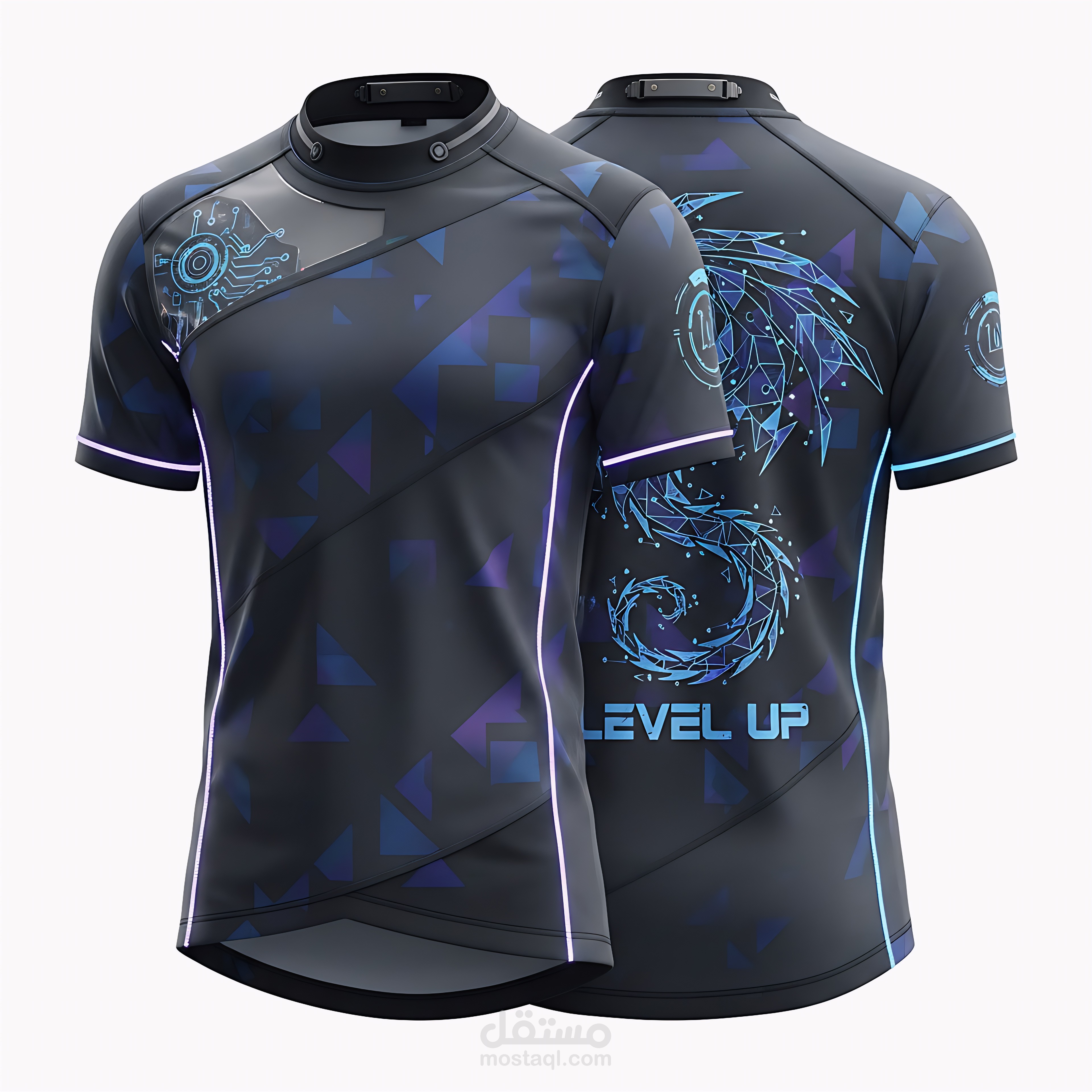 صميم تيشيرت رياضي عصري (Cyberpunk Gaming Jersey Desig