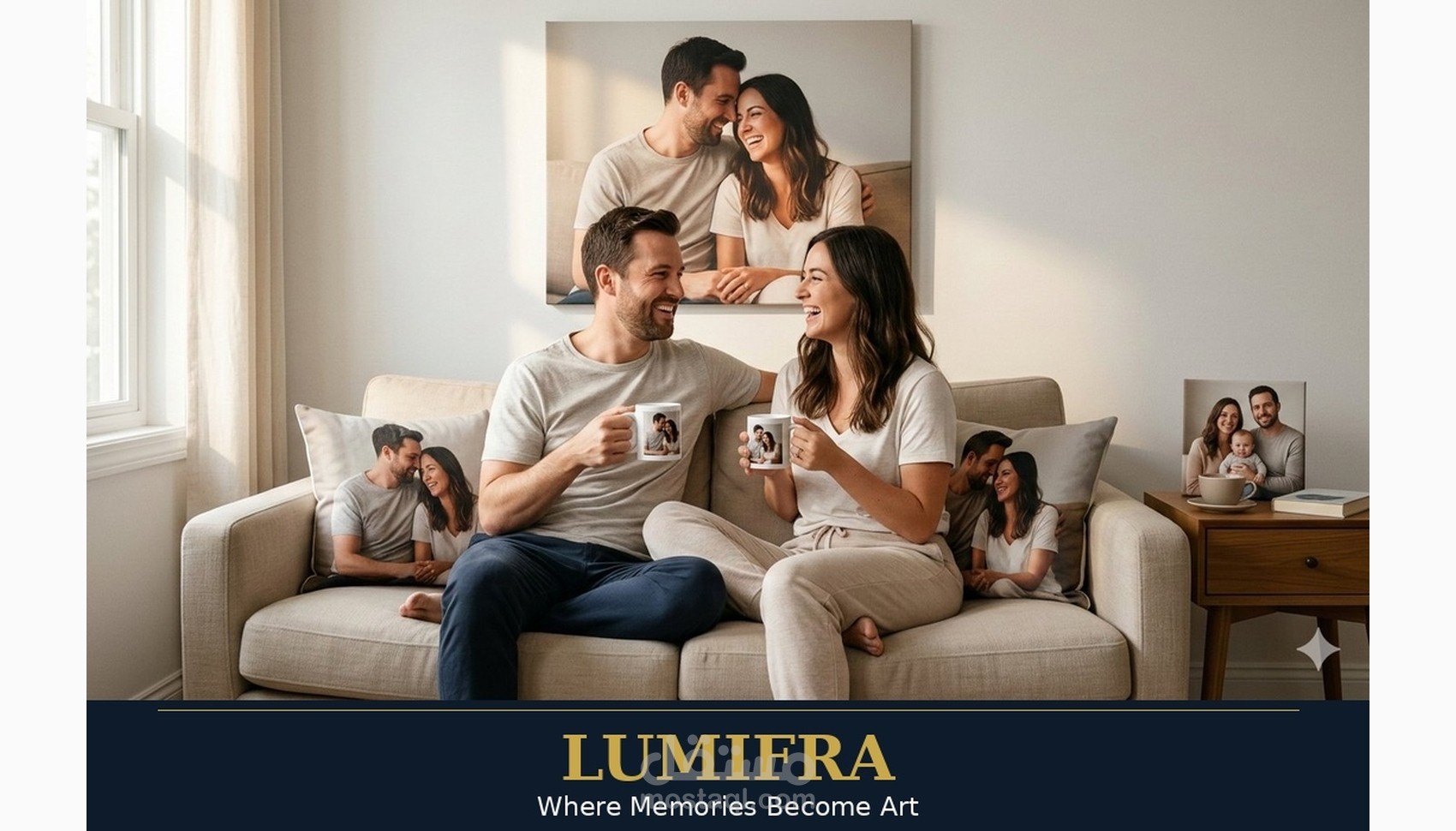 تصميم هوية بصرية كاملة وإنتاج محتوى AI لبراند Lumifra