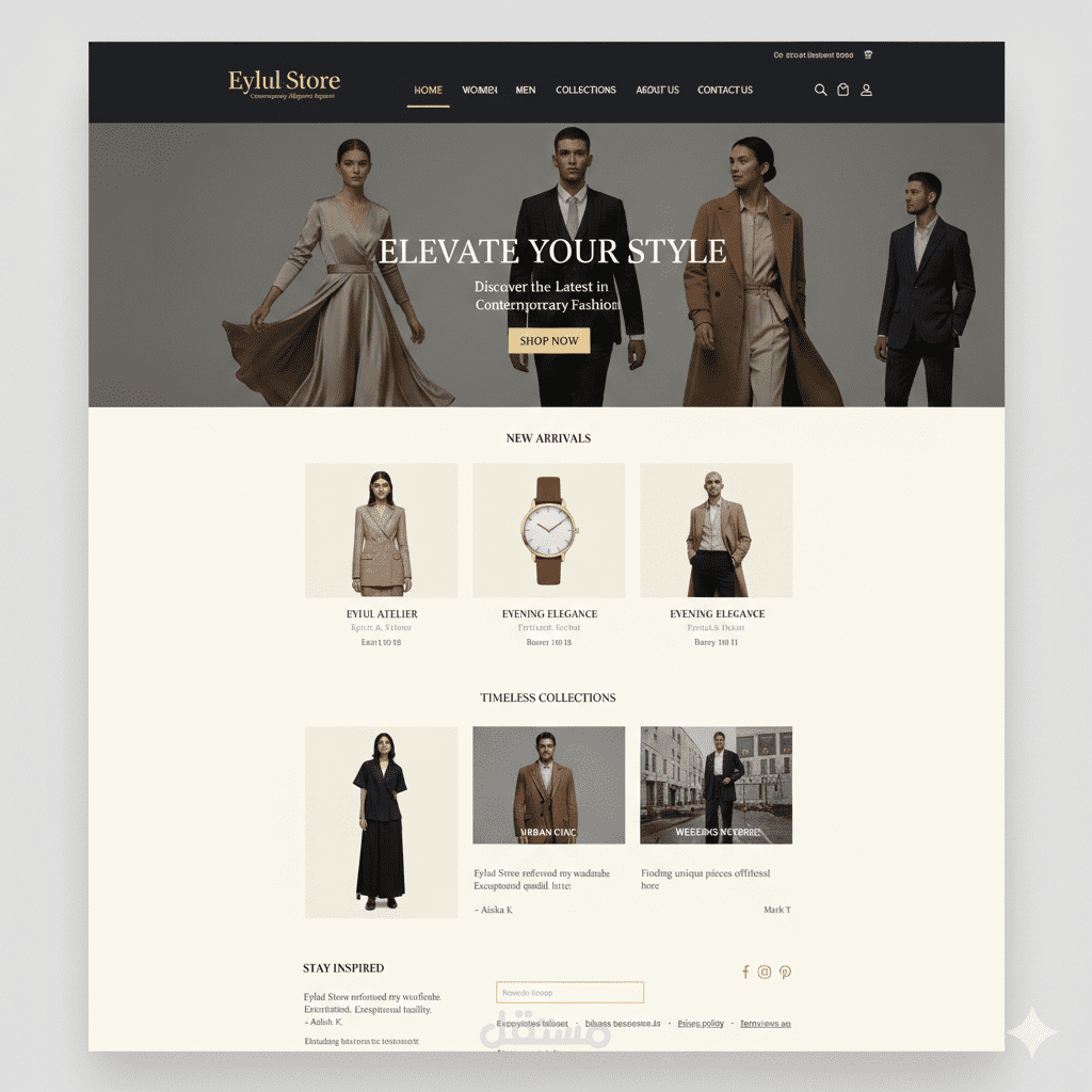 Eylul Store: Modern and Elegant Fashion E-commerce Website