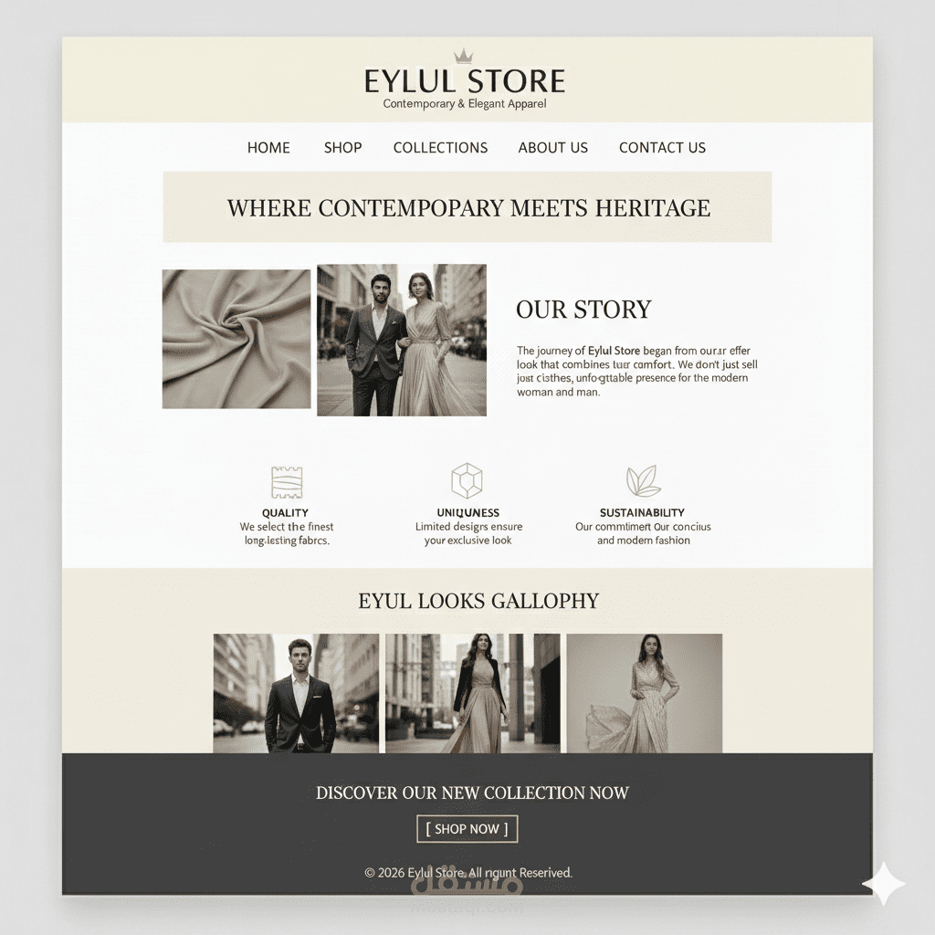 Eylul Store: Modern and Elegant Fashion E-commerce Website