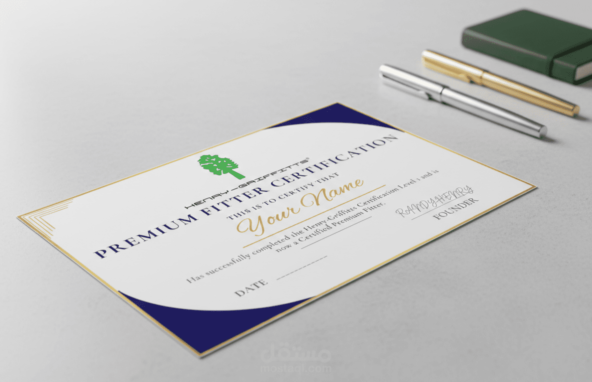 تصميم شهادة احترافية بنمط عصري