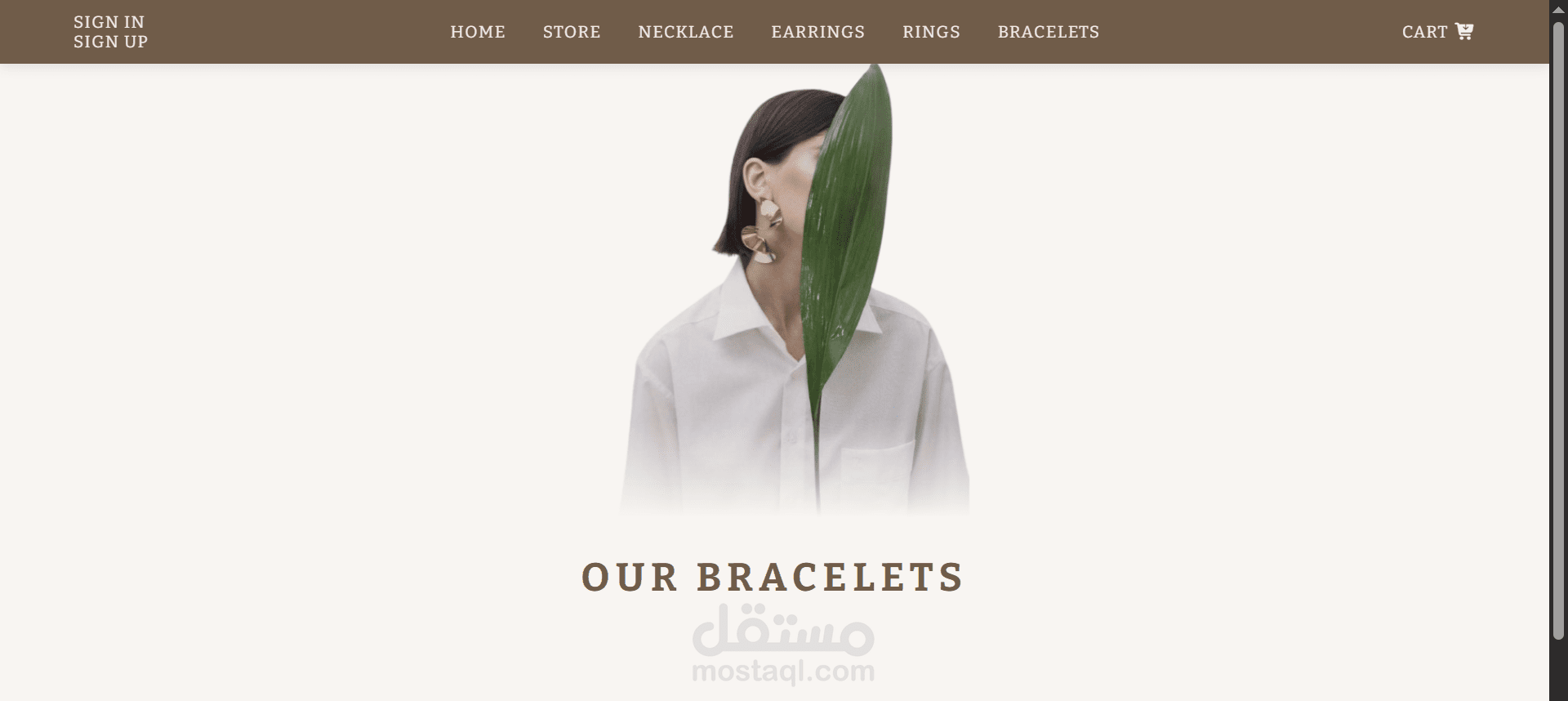 تطوير واجهة متجر مجوهرات فاخر Luxury Jewelry Store باستخدام HTML و CSS و JavaScript