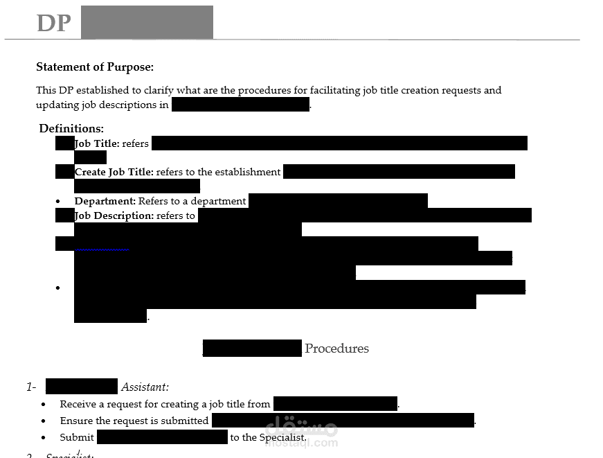 Creation and Review of Polices