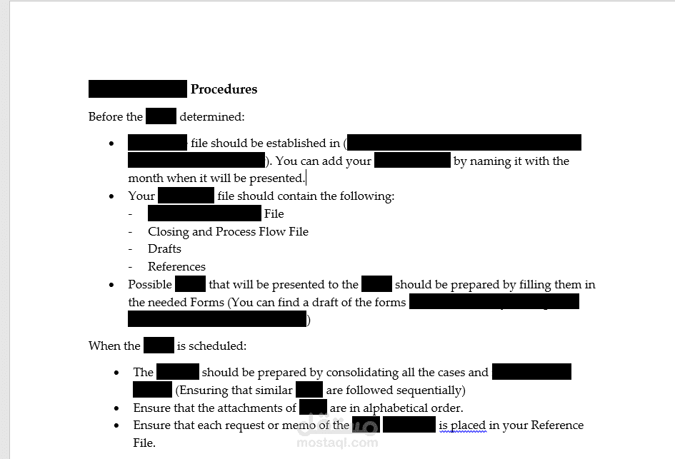 Creation and Review of Procedures