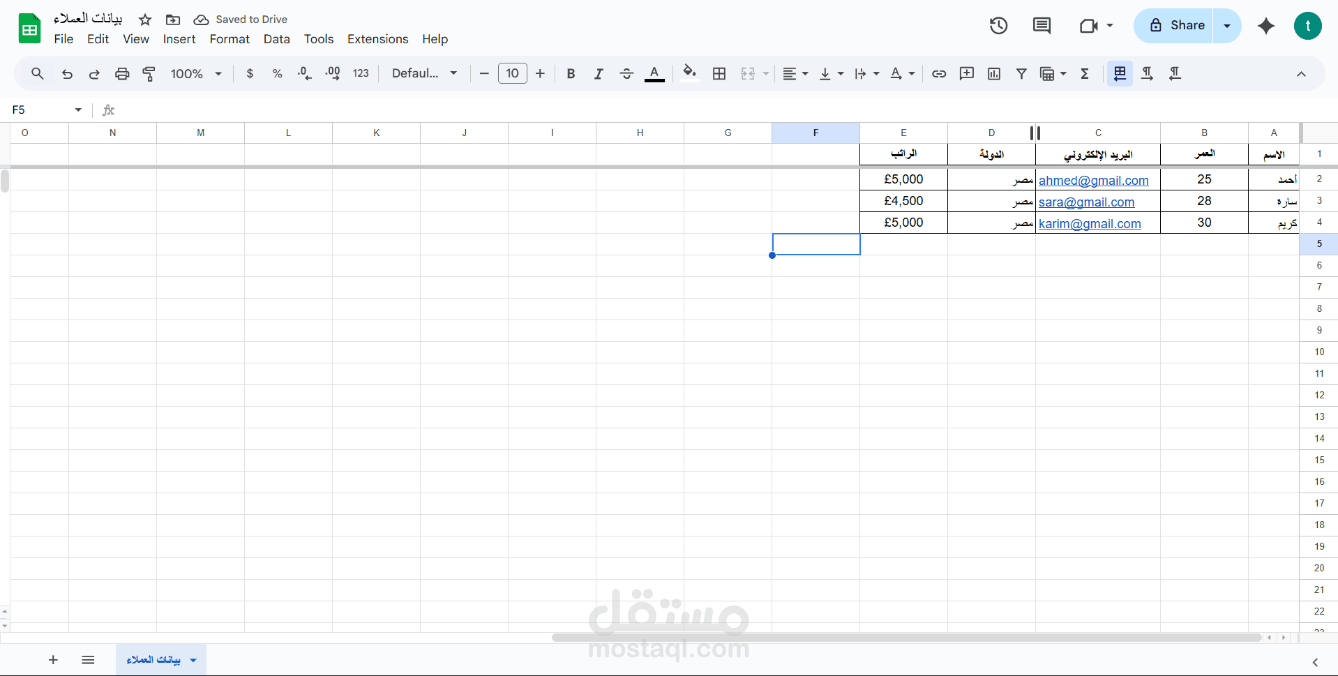 تنظيف بيانات العملاء للشركة