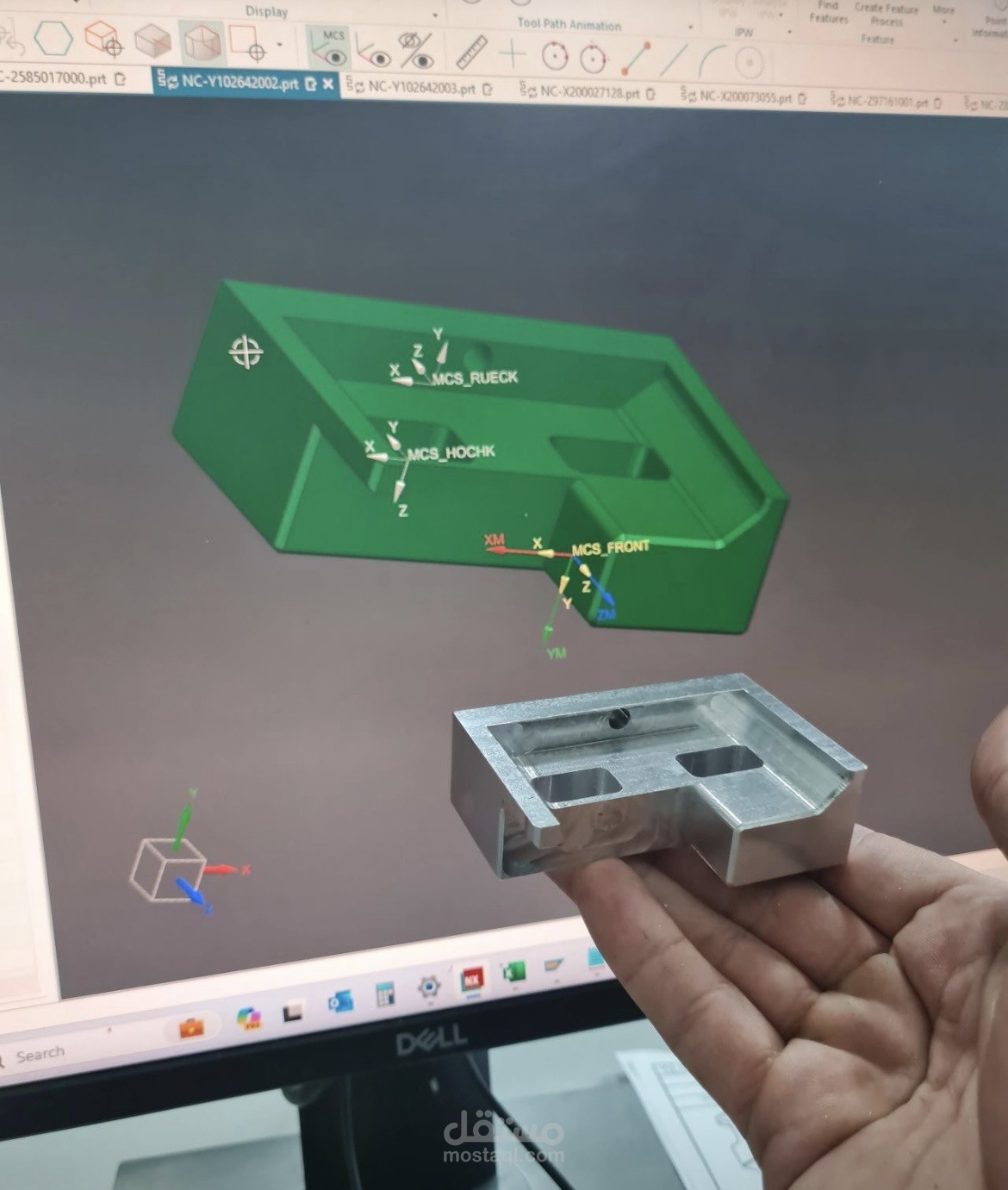 وبرمجة برمجة CNC ثلاثية المحاور باستخدام NX CAM مع محاكاة دقيقة