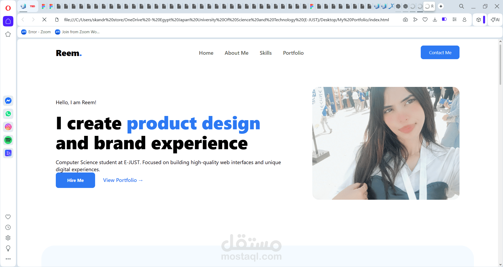 Personal Professional Portfolio Website