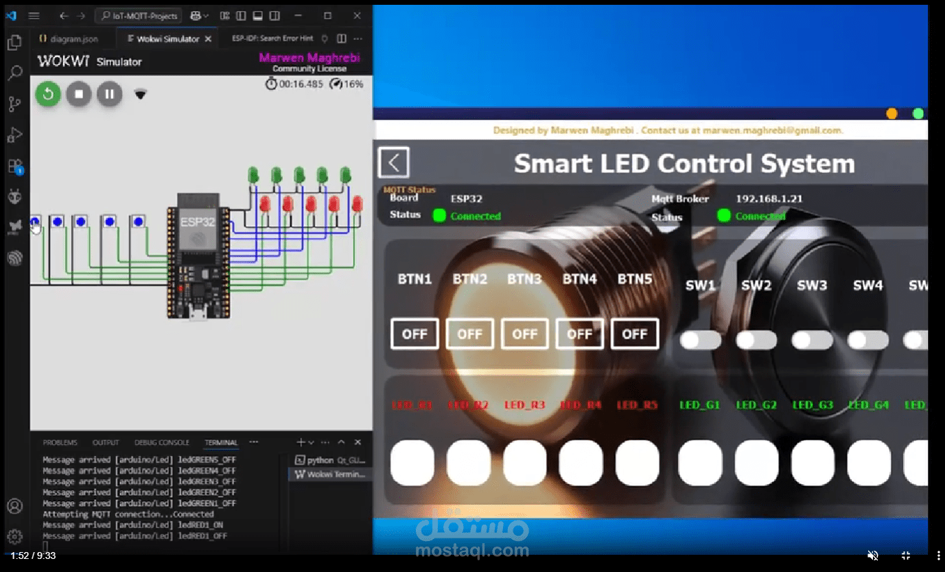لوحة معلومات إنترنت الأشياء ESP32