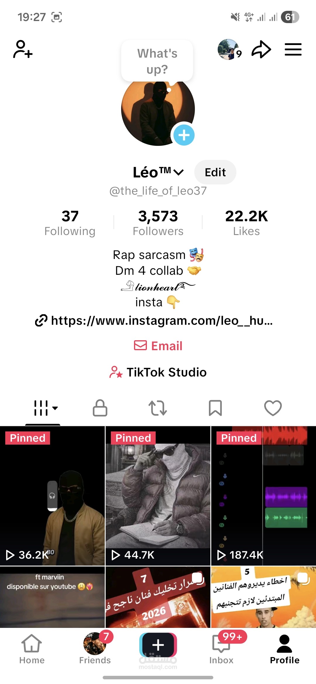 صناعة محتوى ،، راب وهندسة صوتية (تحقيق +200 ألف مشاهدة)