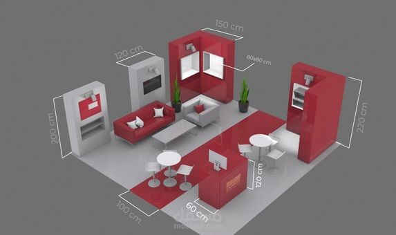 تصميم الشكل النهائى لاماكن العرض