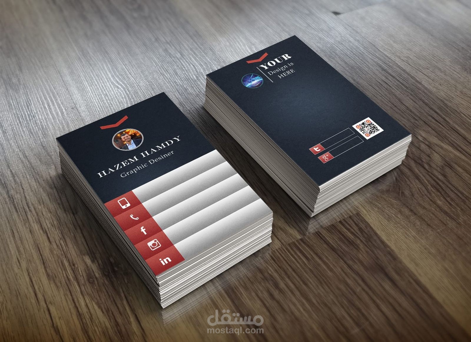 تصميم كارت تعريفي (Business Card) احترافي وعصري