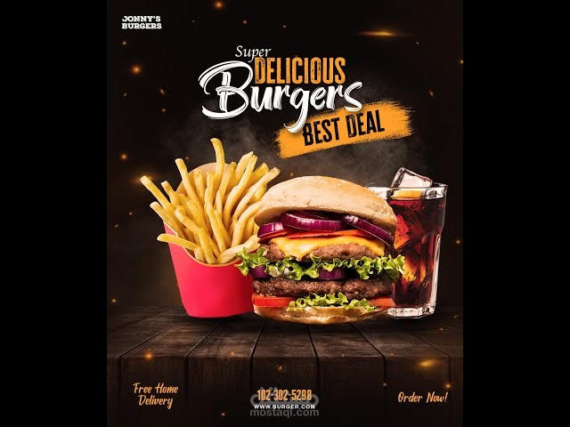 فيديو ترويجي لمنتج برغر