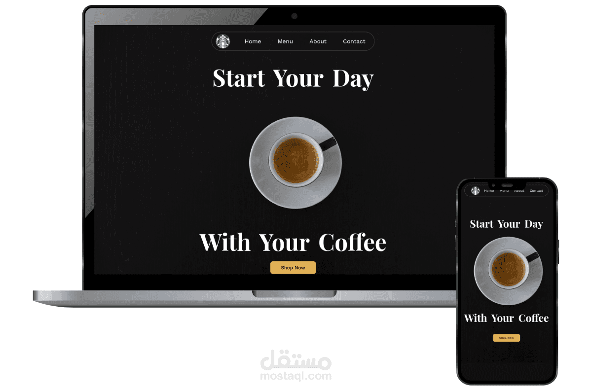 Coffeez - صفحة هبوط عصرية لمقهى بتصميم جذاب ومتجاوب