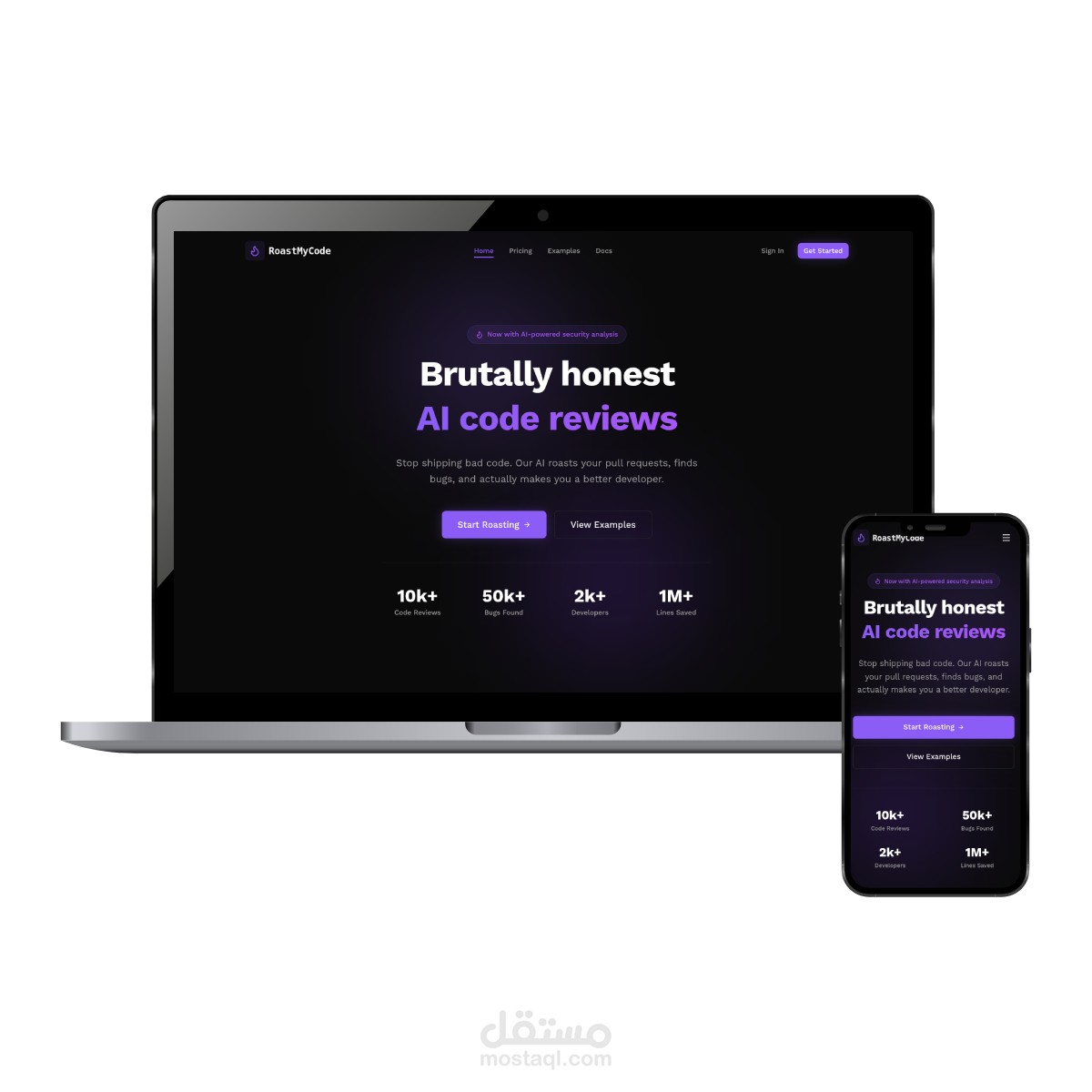 RoastMyCode — مراجعة كود بالذكاء الاصطناعي بأسلوب ساخر