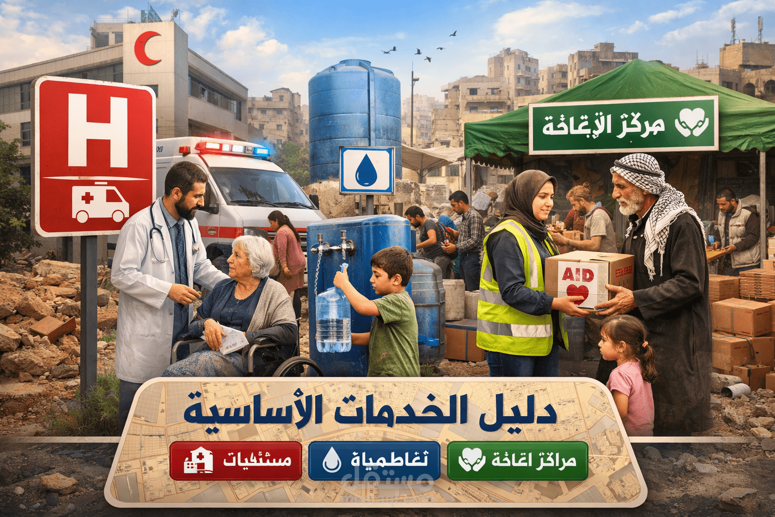 إنشاء موقع إلكتروني لعرض الخدمات حسب المناطق