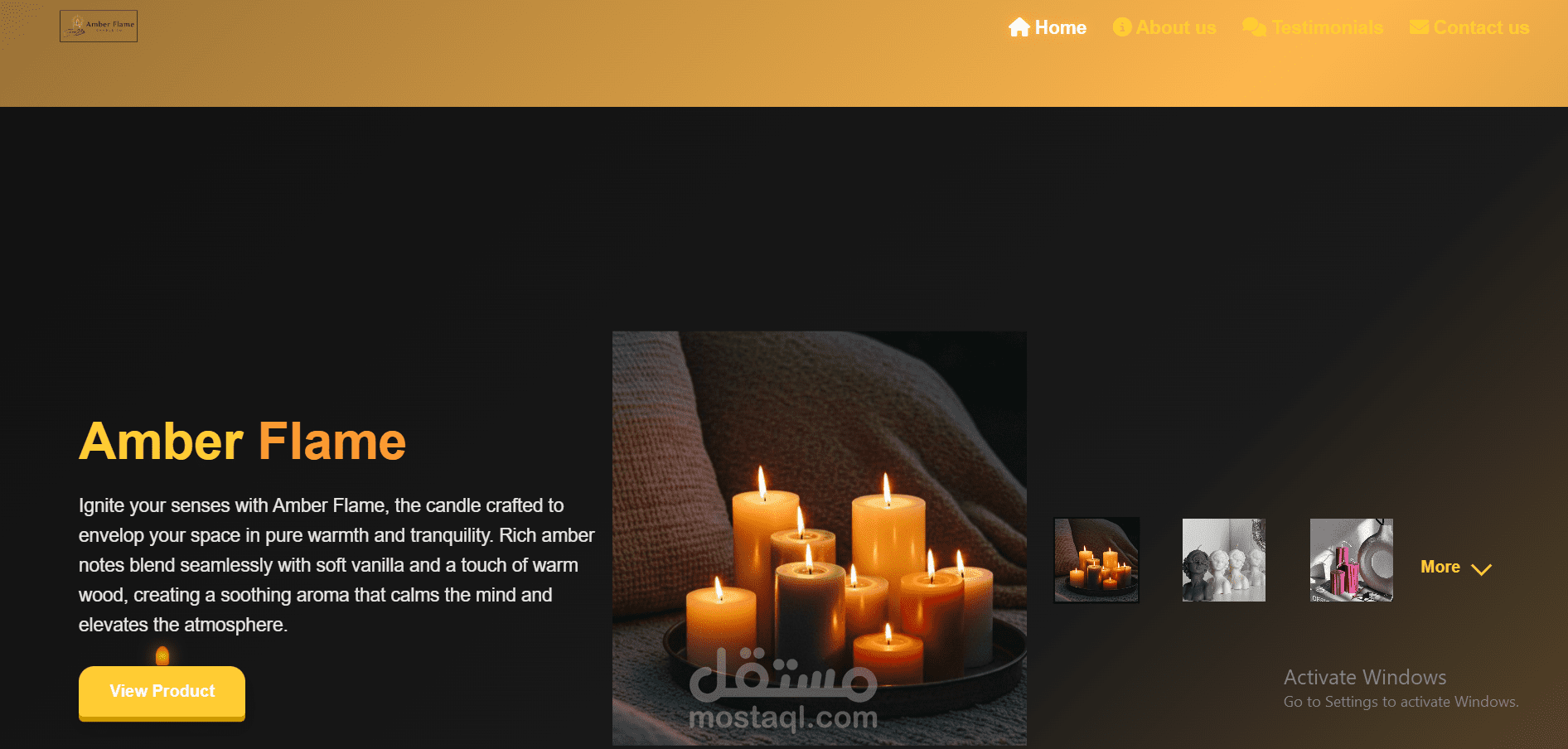 منصة لعرض شموع ديكورية بأشكال إبداعية