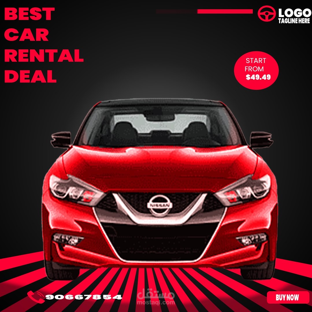 تصميم إعلان سيارات احترافي