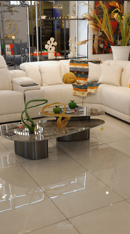 عرض قطع متنوعه من الاثاث لشركة بطريقه احترافيه وتوضح مدي جودة الاثاث و شكله