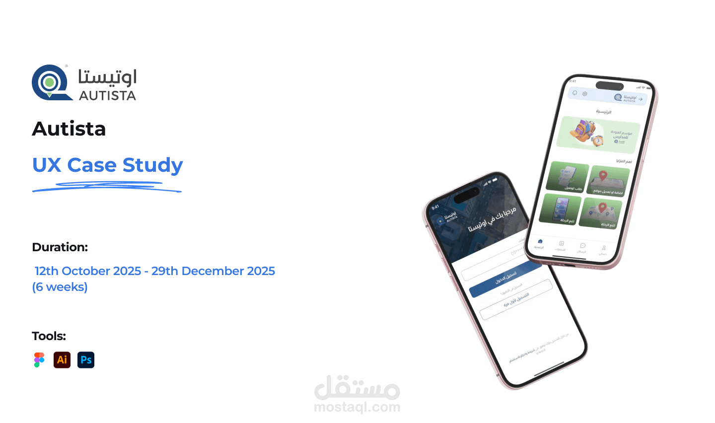 تصميم تجربة مستخدم (UX) لتطبيق Autista - حل ذكي لتنظيم تنقل الأطفال الى المدرسة