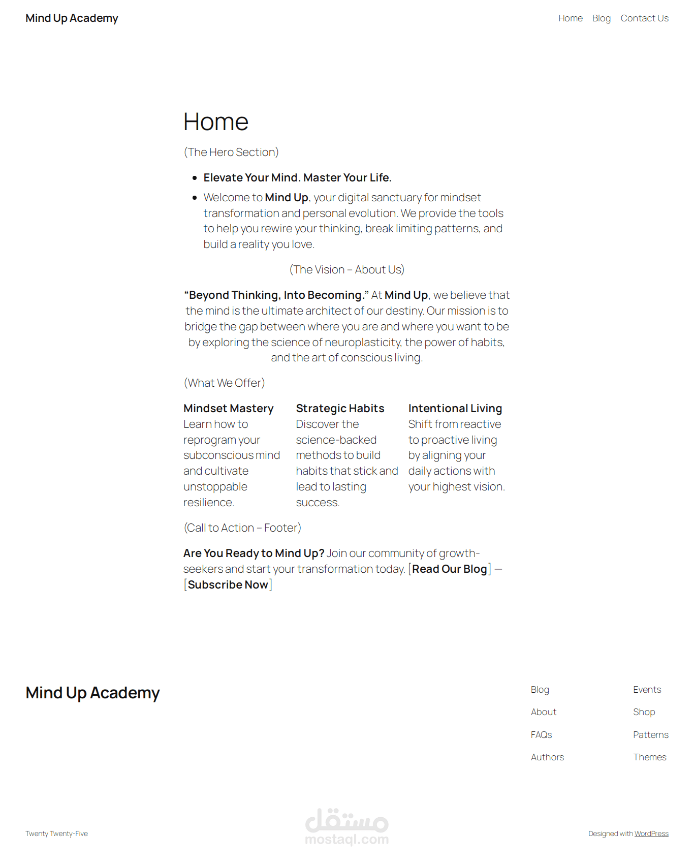 تصميم وتطوير منصة تعليمية متكاملة | Mind Up Academy