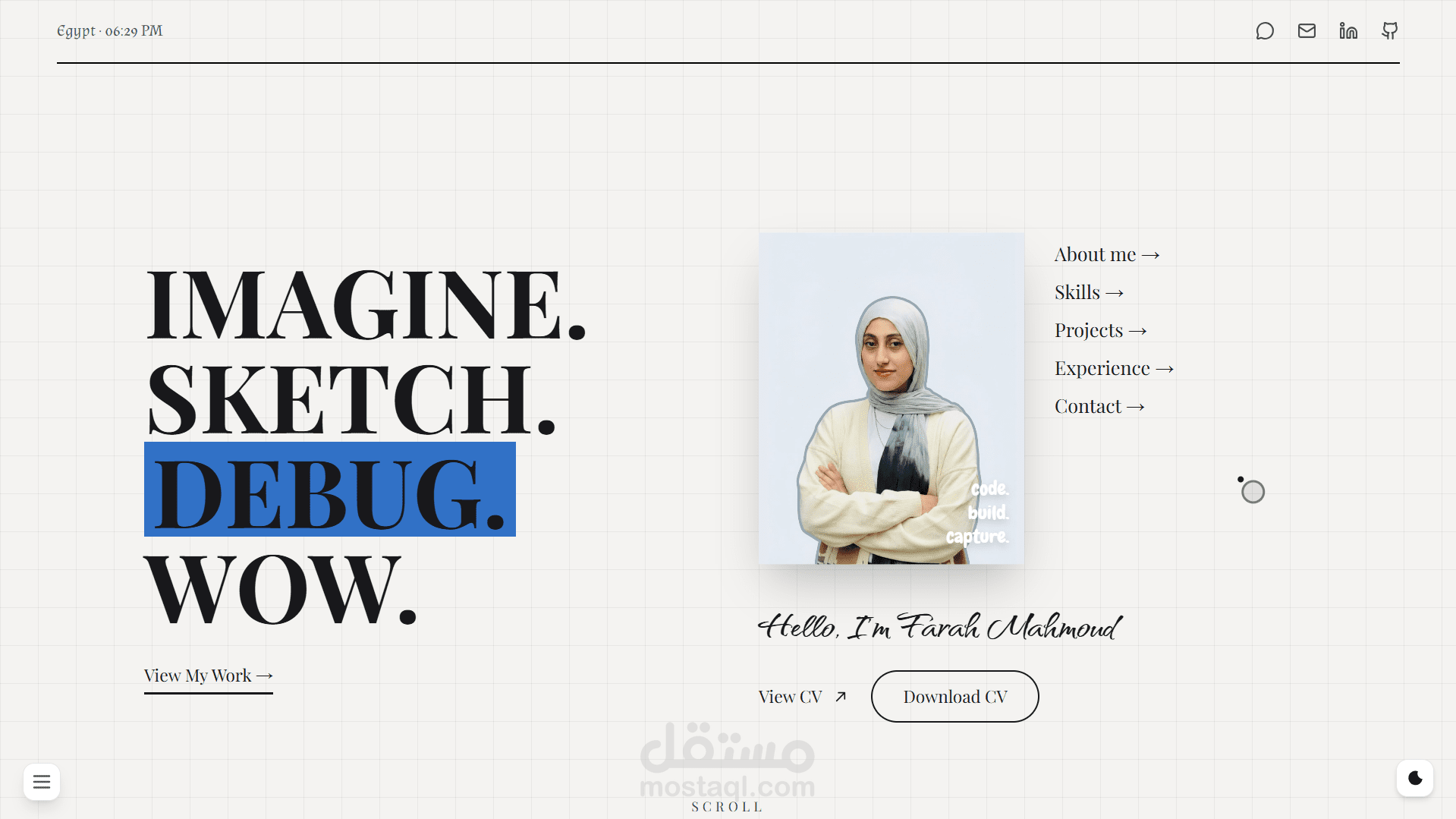 معرض أعمالي الشخصي (My Portfolio)