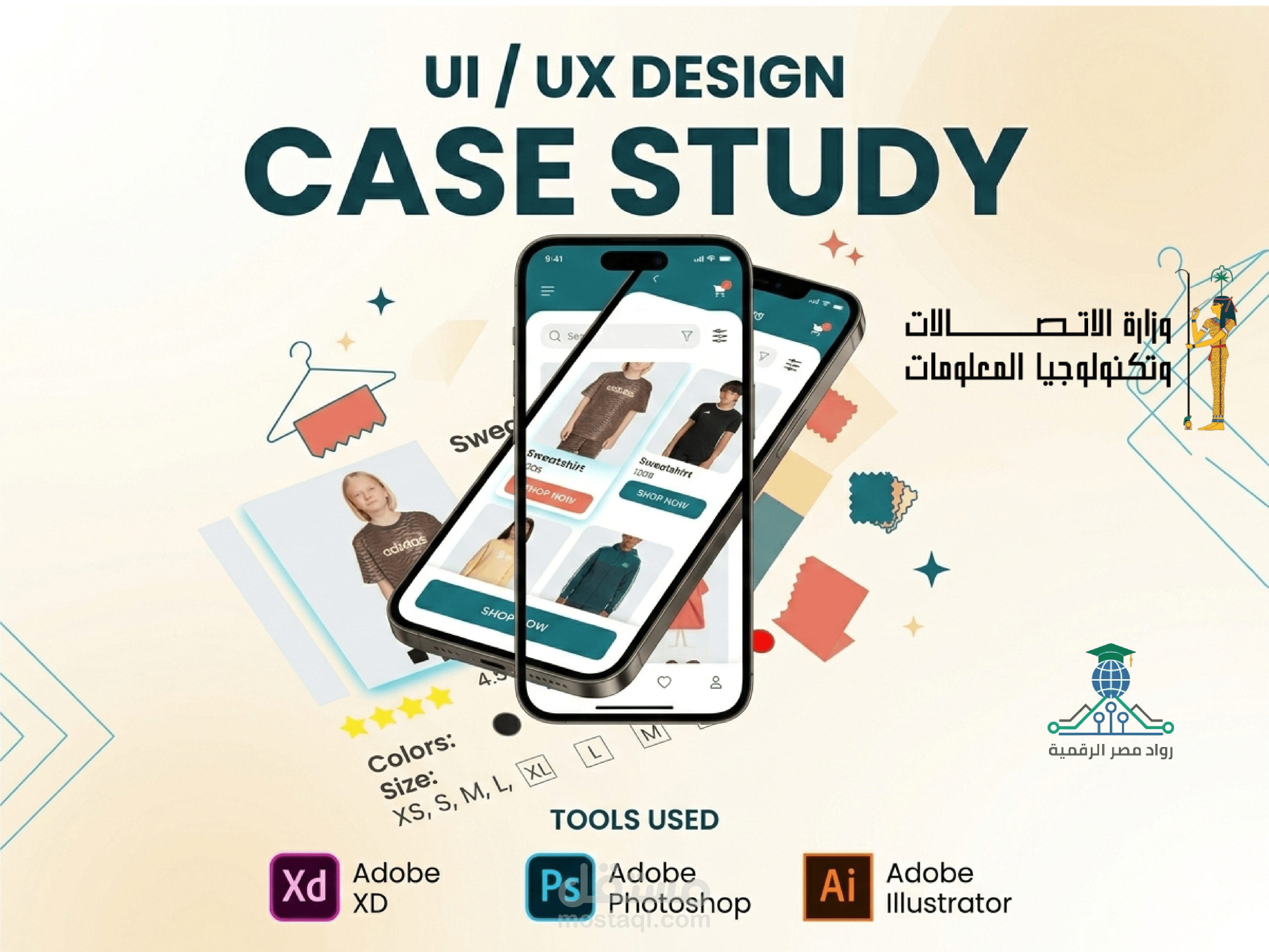 تصميم واجهة تطبيق لمتجر ملابس