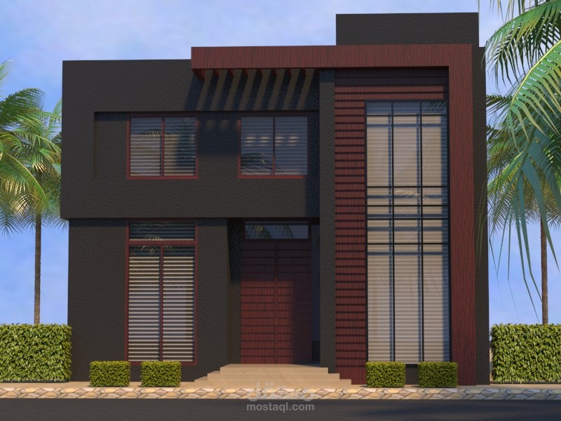 دراسة و تصميم واجهة لبناء سكني
