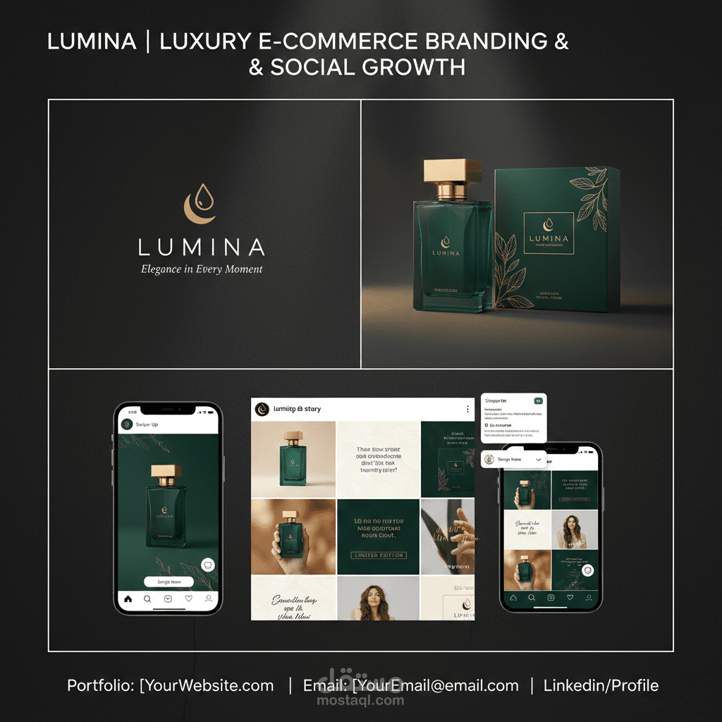 LUMINA | Luxury E-commerce Branding & Social Media Growth Strategy