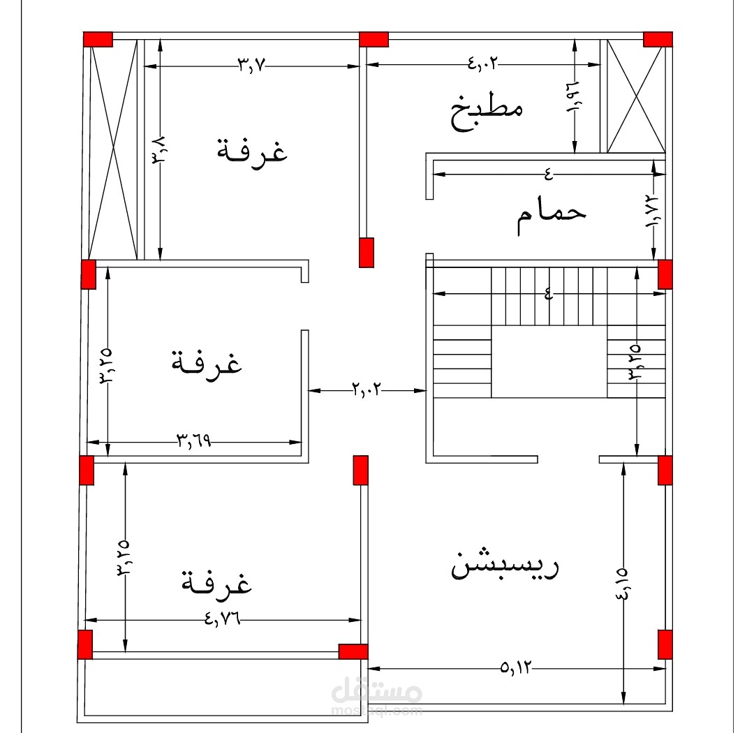 رسم هندسي نموذج اوتوكاد