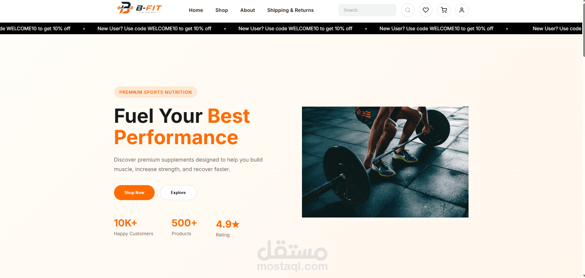 متجر إلكتروني متكامل Full-Stack مع لوحة تحكم Admin Dashboard