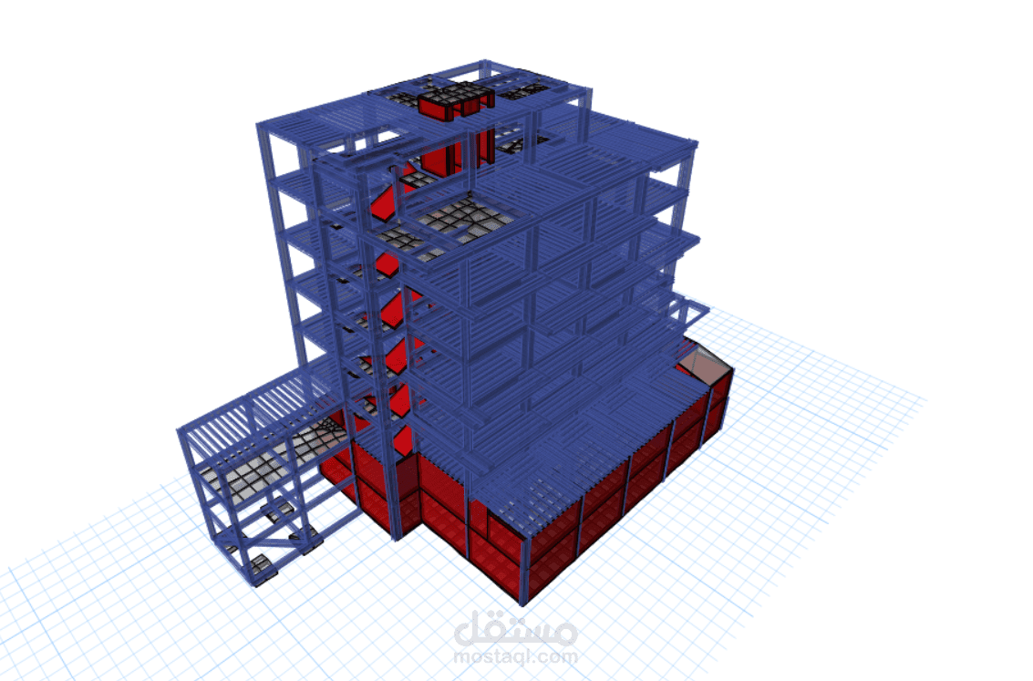 تصميم مبنى اداري متعدد الطوابق
