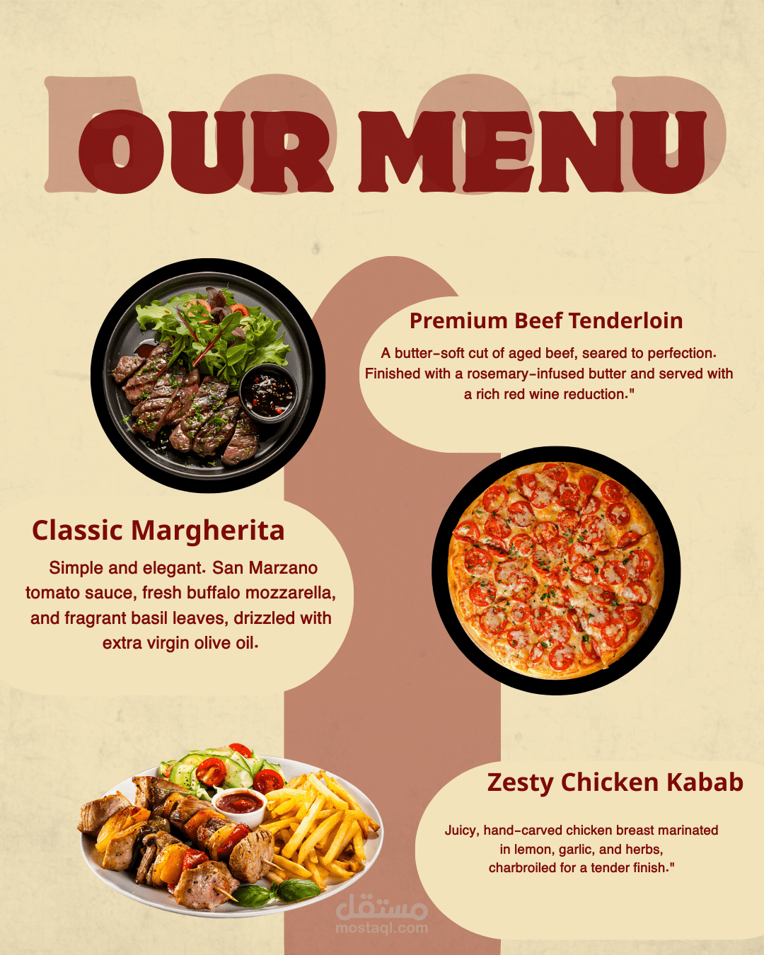 تصميم منيو احترافي  للمطاعم