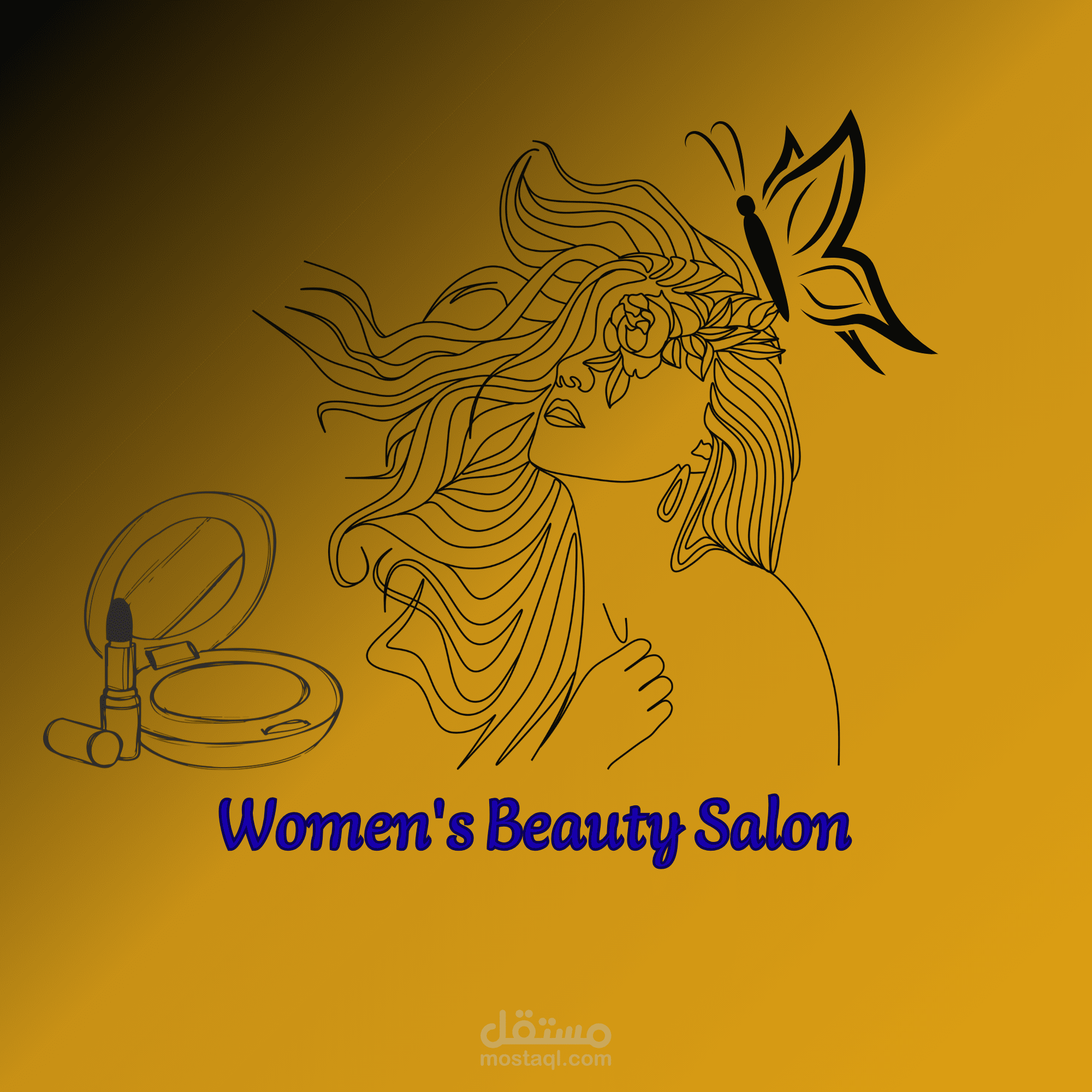 هوية بصريه لمحل صالون