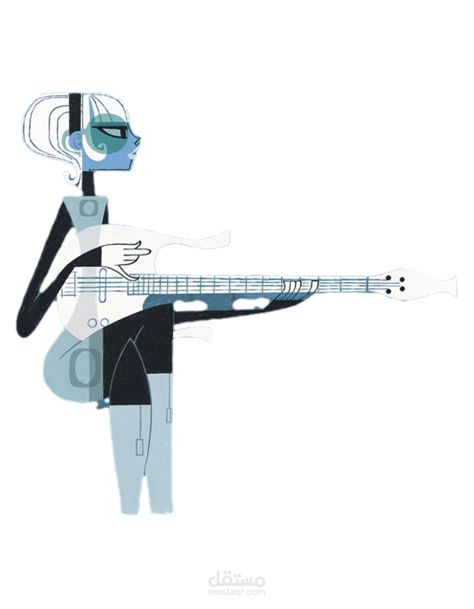 ديزاين لوجو تيشرتات موسيقية بأسلوب عصري