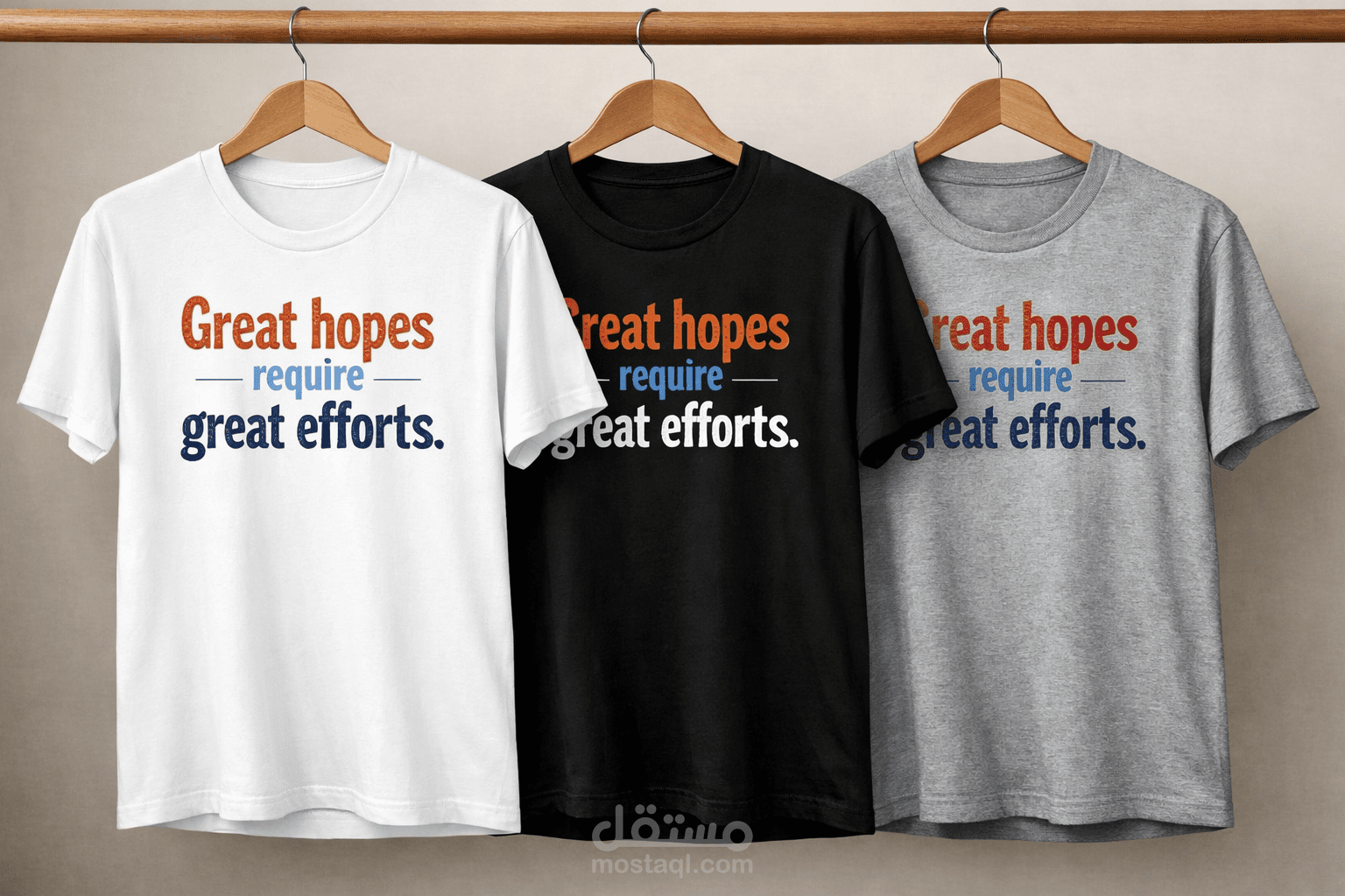 طموح وجهد: تصميم تايبوجرافي تحفيزي (Modern Typography Design)