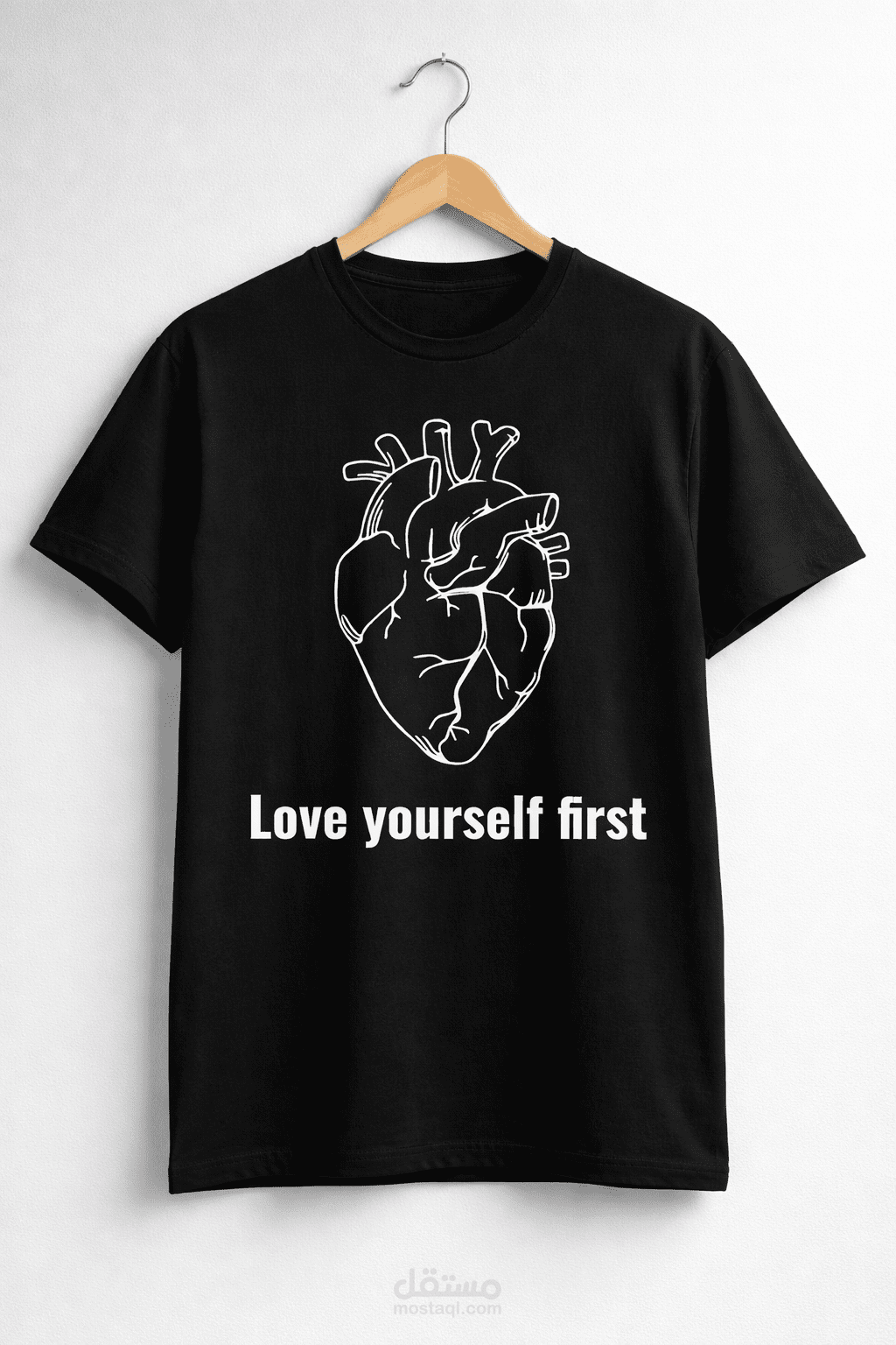 فن الخط التبسيطي: القلب التشريحي (Minimalist Line Art)