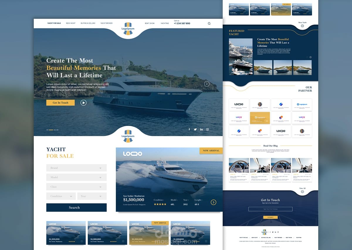 Luxury Yacht Sales Website UI/UX Design