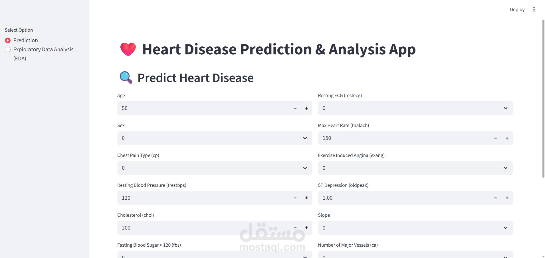 التنبؤ بأمراض القلب وتحليلها