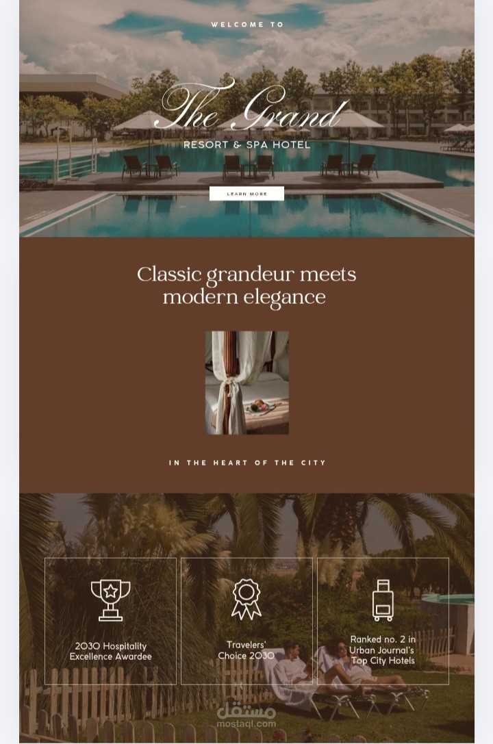 تصميم موقع الكتروني لفندق  بطريقة احترافية
