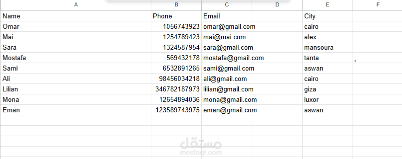 تنظيم و إدخال بيانات عملاء فى ملف  Excel احترافى