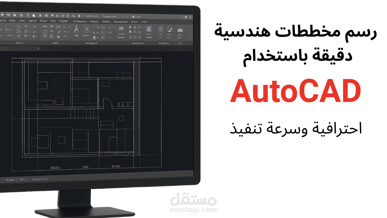رسم المخططات الهندسية باستخدام AutoCAD