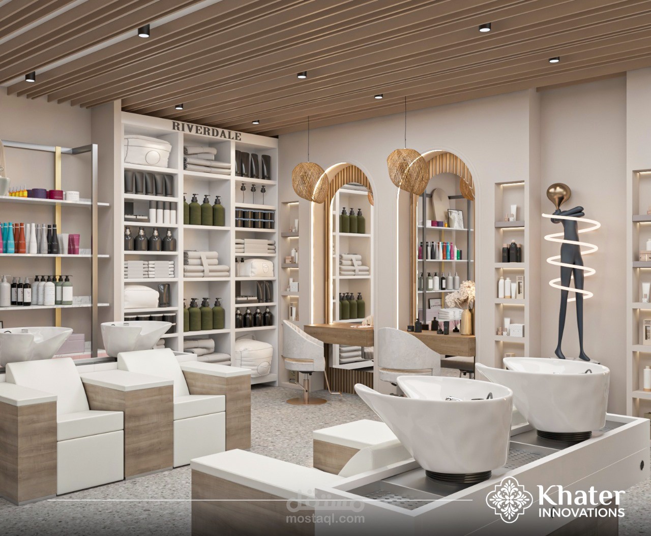 تصميم داخلي لمركز تجميل