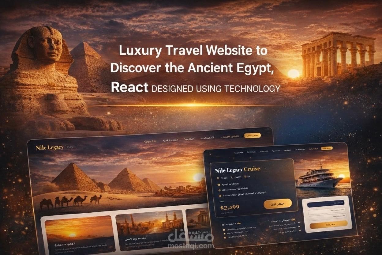 انشاء واجهة أمامية (Front-End) لموقع شركة سياحة وخدمات سفر