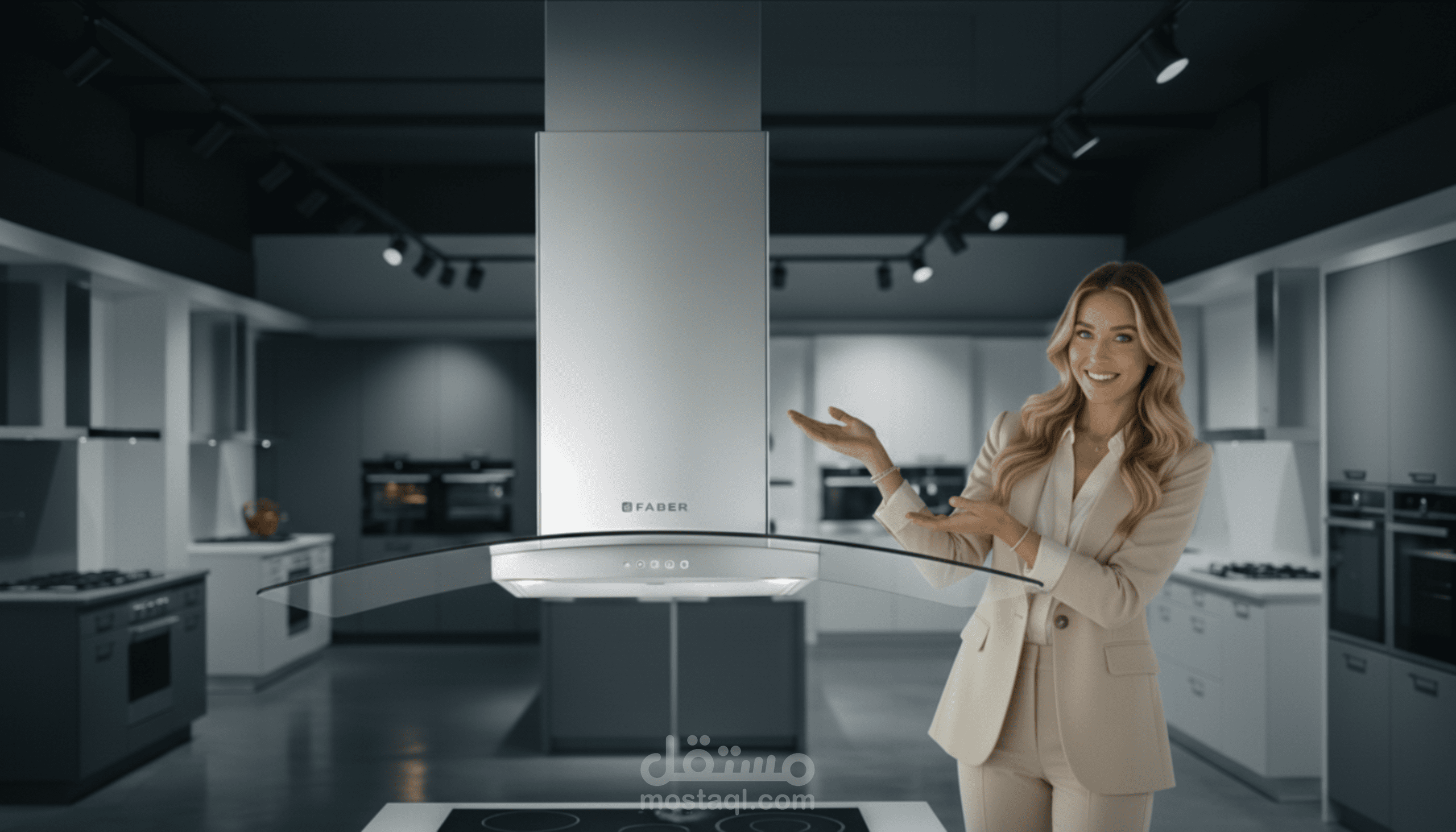 "مونتاج فيديو إعلاني احترافي لمنتج منزلي (شفاط مطبخ Faber)"